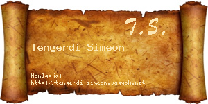 Tengerdi Simeon névjegykártya